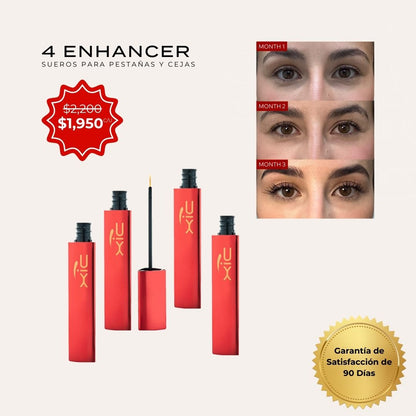 Paquete de 4 Sueros para Pestañas y Cejas