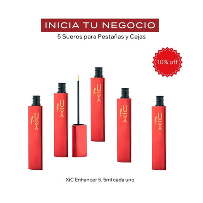 Inicia tu Negocio Paquete 5 Sueros para Pestañas y Cejas
