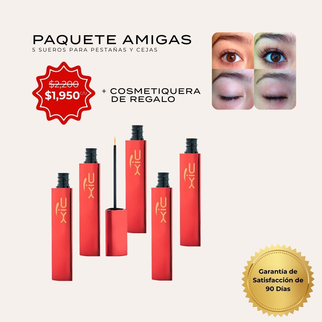 Paquete de 5 Sueros para pestañas y cejas