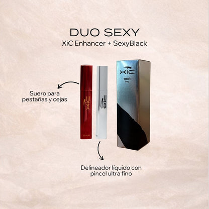 Paquete XiC Duo Enhancer y SexyBlack — suero para pestañas y delineador negro
